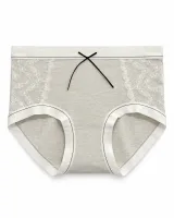 Women's Lace-Panel Ribbed Panty - Style 6773 - image 6