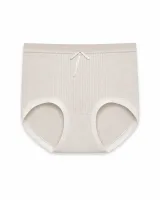 Women's Ribbed-Panel Bow High-Waist Briefs - Style 5005 - ছবি 7