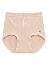 Women's Ribbed-Panel Bow High-Waist Briefs - Style 5005 - image 2