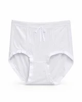 Women's Ribbed-Panel Bow High-Waist Briefs - Style 5005 - image 3