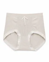 Women's Ribbed-Panel Bow High-Waist Briefs - Style 5005 - image 1