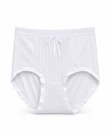 Women's Ribbed-Panel Bow High-Waist Briefs - Style 5005 - ছবি 3