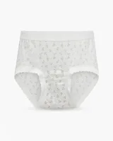 Women's Floral Mesh-Panel High-Waist Briefs - Style 6156 - image 4