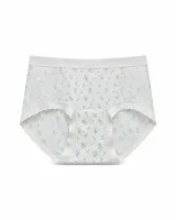 Women's Floral Mesh-Panel High-Waist Briefs - Style 6156 - image 2