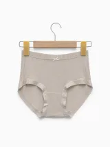 Women's Smooth High-Waist Briefs with Logo Trim - Style 33016 - image 2