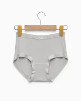 Women's Smooth High-Waist Briefs with Logo Trim - Style 33016 - image 1