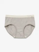 Women's 32-Gauge Melange Mid-Rise Briefs with Contrast Waist - Style 2092 - image 1