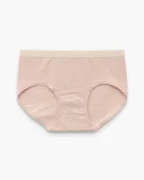 Women's 32-Gauge Melange Mid-Rise Briefs with Contrast Waist - Style 2092 - image 2