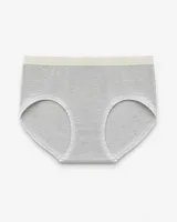 Women's 32-Gauge Melange Mid-Rise Briefs with Contrast Waist - Style 2092 - image 5