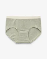 Women's 32-Gauge Melange Mid-Rise Briefs with Contrast Waist - Style 2092 - image 6