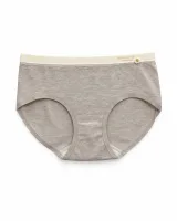 Women's 32-Gauge Melange Mid-Rise Briefs with Contrast Waist - Style 2092 - ছবি 1