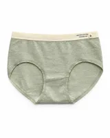 Women's 32-Gauge Melange Mid-Rise Briefs with Contrast Waist - Style 2092 - ছবি 6