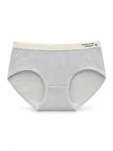 Women's 32-Gauge Melange Mid-Rise Briefs with Contrast Waist - Style 2092 - ছবি 5