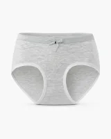 Women's Melange Mid-Rise Briefs with Dotted Waist and Lace Bow - Style 5141 - image 3