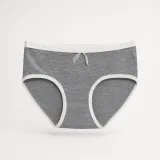 Women's Melange Mid-Rise Briefs with Dotted Waist and Lace Bow - Style 5141 - image 1