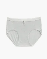 Women's Melange Mid-Rise Briefs with Dotted Waist and Lace Bow - Style 5141 - image 4