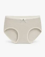 Women's Melange Mid-Rise Briefs with Dotted Waist and Lace Bow - Style 5141 - image 6