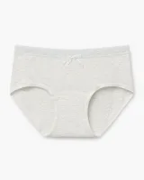 Women's Melange Mid-Rise Briefs with Dotted Waist and Lace Bow - Style 5141 - image 5