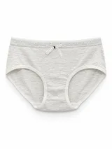 Women's Melange Mid-Rise Briefs with Dotted Waist and Lace Bow - Style 5141 - image 5