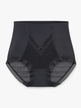 Women's High-Waist Sheer-Mesh Shaping Briefs with V-Panel - Style 1036 - image 1