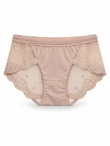 Women's Lace-Panel Mid-Rise Briefs - Style 8271 - image 2