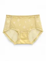 Women's Floral Mesh Mid-Rise Briefs - Style 9502 - ছবি 4