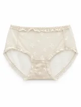 Women's Floral Mesh Mid-Rise Briefs - Style 9502 - ছবি 1