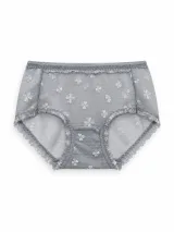 Women's Floral Mesh Mid-Rise Briefs - Style 9502 - ছবি 3