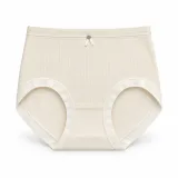 Women's Bow-Detail Ribbed High-Waist Briefs - Style 6621 - ছবি 3
