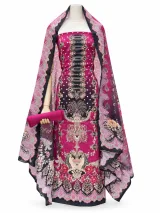 Zam Zam Magenta Ornate Scallop Edge - image 2