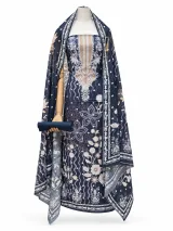 Zam Zam Navy Polka Wave Floral - ছবি 2