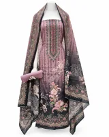 Zam Zam Mauve Geometric Floral Border - image 2