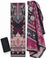 Zam Zam Magenta Plum Damask Navy - ছবি 1