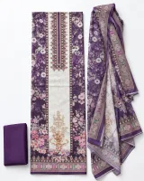 Zam Zam Purple White Bordered Panel - image 1