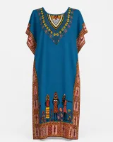 Kaftan Dashiki Print Dress - image 9