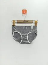 Women's Melange Mid-Rise Briefs with Dotted Waist and Lace Bow - Style 5141 - image 1