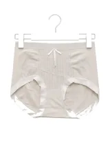 Women's Ribbed-Panel Bow High-Waist Briefs - Style 5005 - image 1