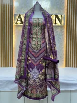 Zam Zam Purple Chevron Paisley - image 2