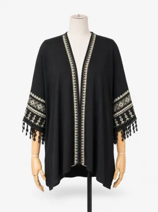 Embroidered Kimono Jacket