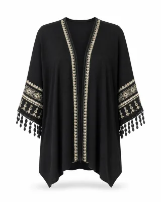 Embroidered Kimono Jacket