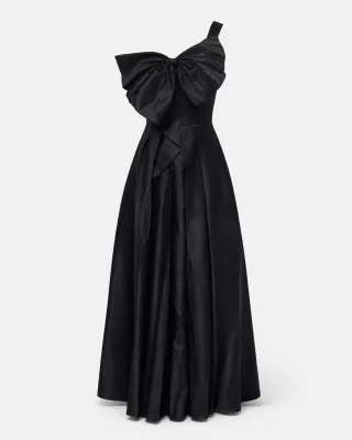 One-Shoulder Ruffle Gown