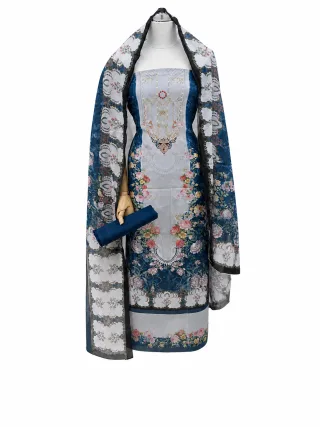 Zam Zam Indigo Damask Whisper