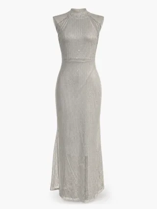 Halter Sequin Bodycon Gown