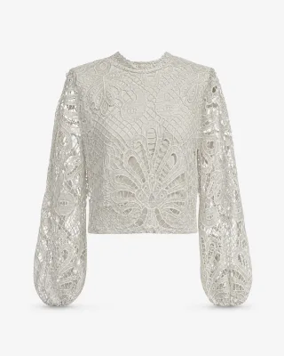 Cutwork Lace Crop Top