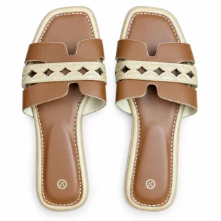Decorative Strap Slide Sandals