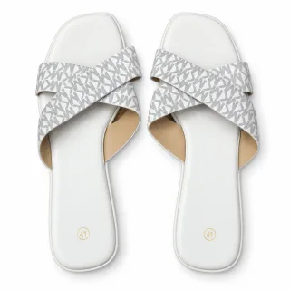 Glitter Cross-Strap Flat Slides