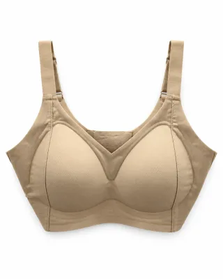 Textured Molded-Cup Bra with Adjustable Straps