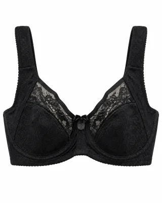 Lace Full-Cup Bra with Wide Straps