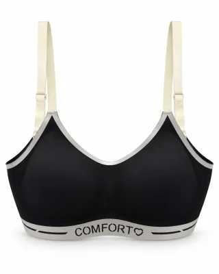 Scoop-Neck Bra with Adjustable Straps