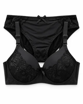 Women's Lace Bra and Panty Set - Style 3911